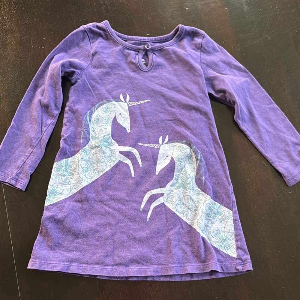 Tea Collection Purple Knit Long Sleeve Tee